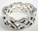 Celtic style fashion ring in never ending knot on 925. sterling silver ring 