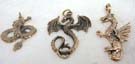 Handmade dragon motif pendant in bronze. Comes in an assortment of designs picked randomly by our warehouse staff 