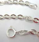 Elegant style 925. sterling silver, thick circle hoop necklace with spring ring for closure 