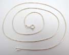 Elegant, thin cord chain necklace made from 925. sterling silver with spring ring for closure 