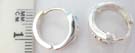 Classy miniature 925. sterling silver earrings with crafted thick hoops