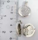 Decorative moon and star design on 925. sterling silver locket