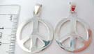 Fun peace sign 925. sterling silver charm