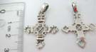 Intricately designed religion crucifix pendant in 925. sterling silver