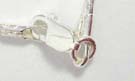 Flexible pole designed 925. sterling silver necklace with lobster claw clasp