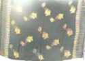 Rainbow color stamped fishes black wrapping sarong