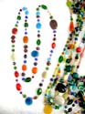 Matched assorted color beaded summer fashion necklace