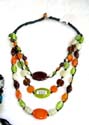 Women's summer fashion matched clothing triple layer beaded necklace