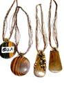 Multi strings in fashion coconut wooden pendant in assorted shape design