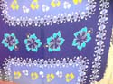 Retro daisy on blue sarong wrap