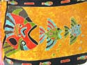 Assorted color hand painting fishes sarong