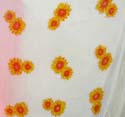 White sarongwith sun-flower design 