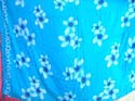 Light blue sarong with Hawaii dasiy flower