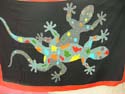 Wholesale hand painting turtle and gecko sarong