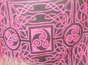 Pinky sarong wrap with triple spiral celtic design