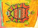 Enlarge print assorted turtles hand painting sarong