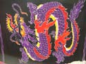 Hand painting dragon and tiger sarong