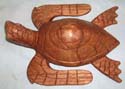 Bali abstract wood carving in turtle feather