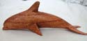 Wooden handicrafted lie down dolphin 