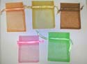 Chiffon drawstrings adjust jewelry gift bag in assorted color design