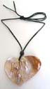 Enlarge heart shape seashell velvet necklace 