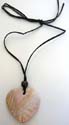 Fashion heart shape seashell black velvet necklace 