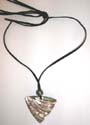 Triangle abalone seashell necklace