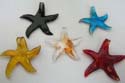 Assorted sea star murano glass confetti pendant