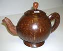 Coconut wooden tea-pot