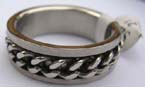 Woven stainless fashion spinning ring