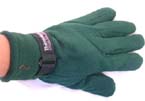 Ployester winter glove with adjustable bend on wrist