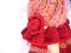 Knitting crochet rose scarf and hat set