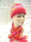 Twisted color winter scarf set