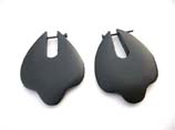 Bat shape designed organic bali wood earrings
