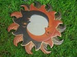 Bali mirror art, wall accessory with unique painted designs