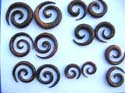 Spiral body jewelry ear stretchers in spiral shape