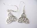 Triangle shape celtic sterling silver earring