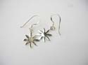 925. sterling silver snow flake french hook earring