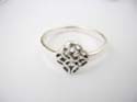 925. sterling silver diamond celtic knot ring