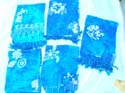 Light blue fashion sarong with island pattern 