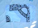 Celtic knot band design on white trendy sarong 