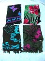 Spring floral art pattern on crafted sarong 