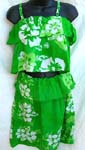 Assorted rainbow color and different Spring flower design lady's rayon dress set