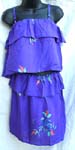 Assorted rainbow color and different Spring flower design lady's rayon dress set