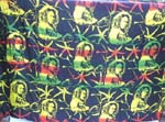Assorted design "BOB MARLEY" motif fashion sarong wrap with rainbow and star pattern