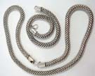 Handcrafted 925. sterling silver chain necklace and bracelet set