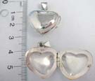 Valentines heart shaped locket pendant from 925. sterling silver